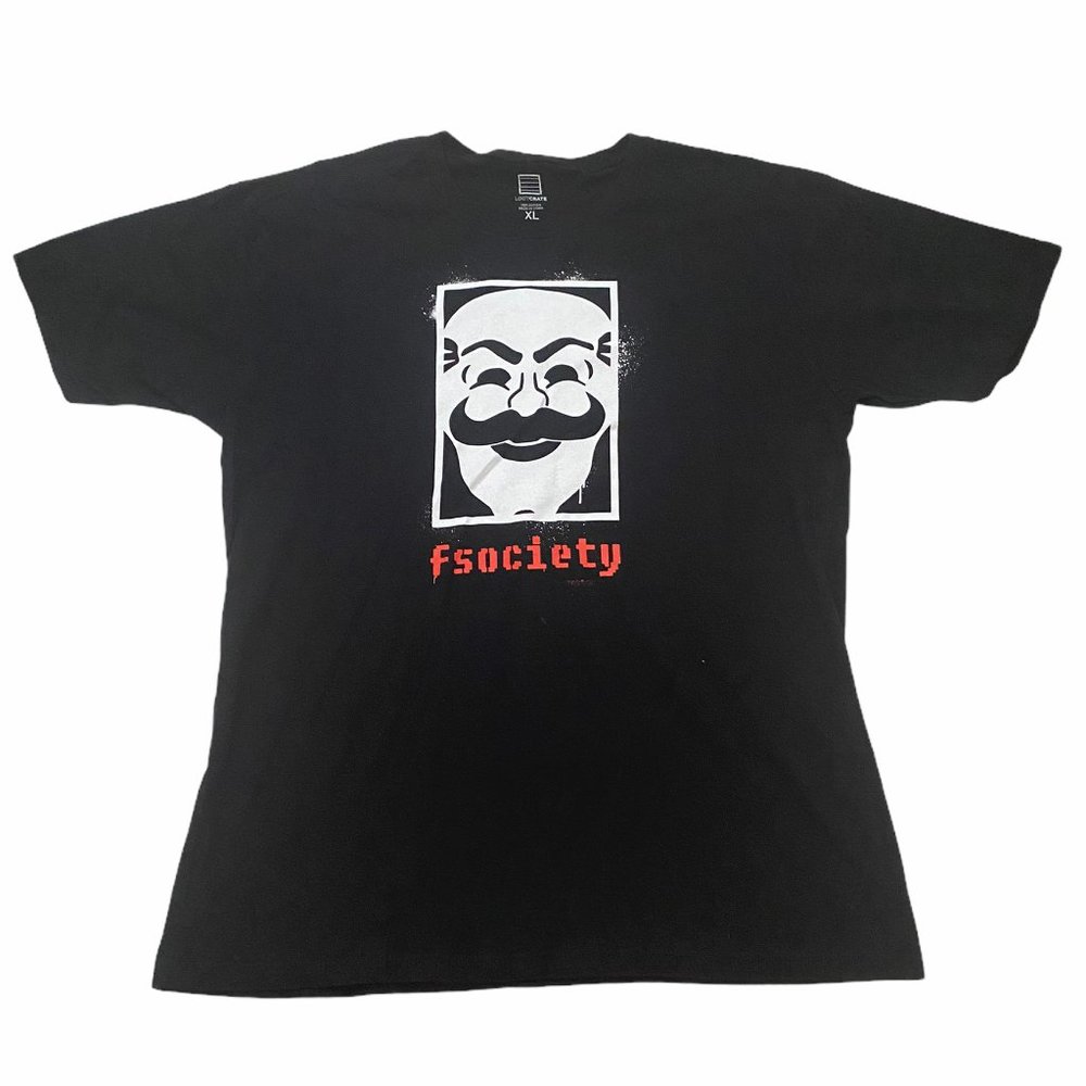 F Society Mr. Robot Hacker Anonymous T-Shirt - image 1